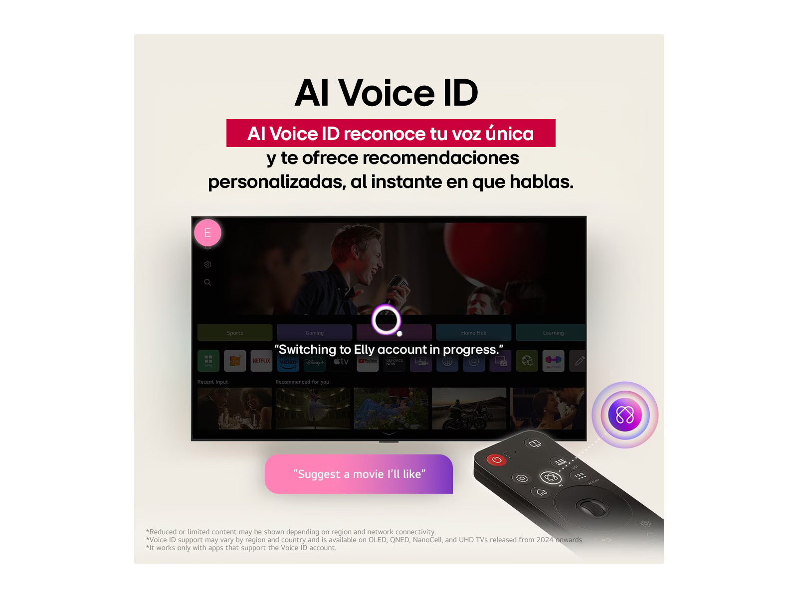Lg Televisor smart 86" qned ai 4k 82asg